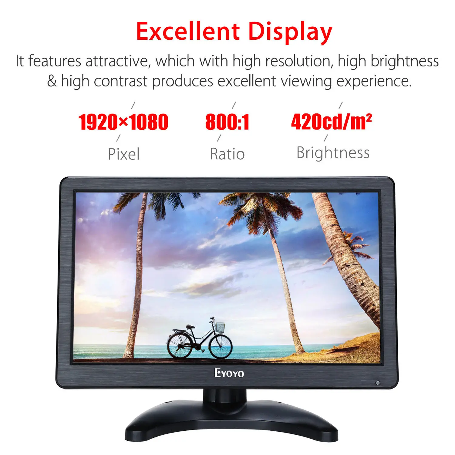 Buy EYOYO H1116 12"HD 1080p IPS LCD Security Monitor