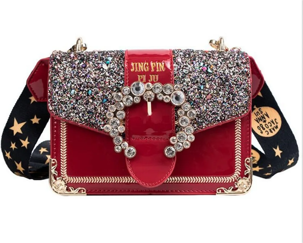 

Fashion Bling Sequin bag Women Leather Handbags Famous Fashion Shoulder Bags Female Luxury Designer Crossbody Purses Bolsas