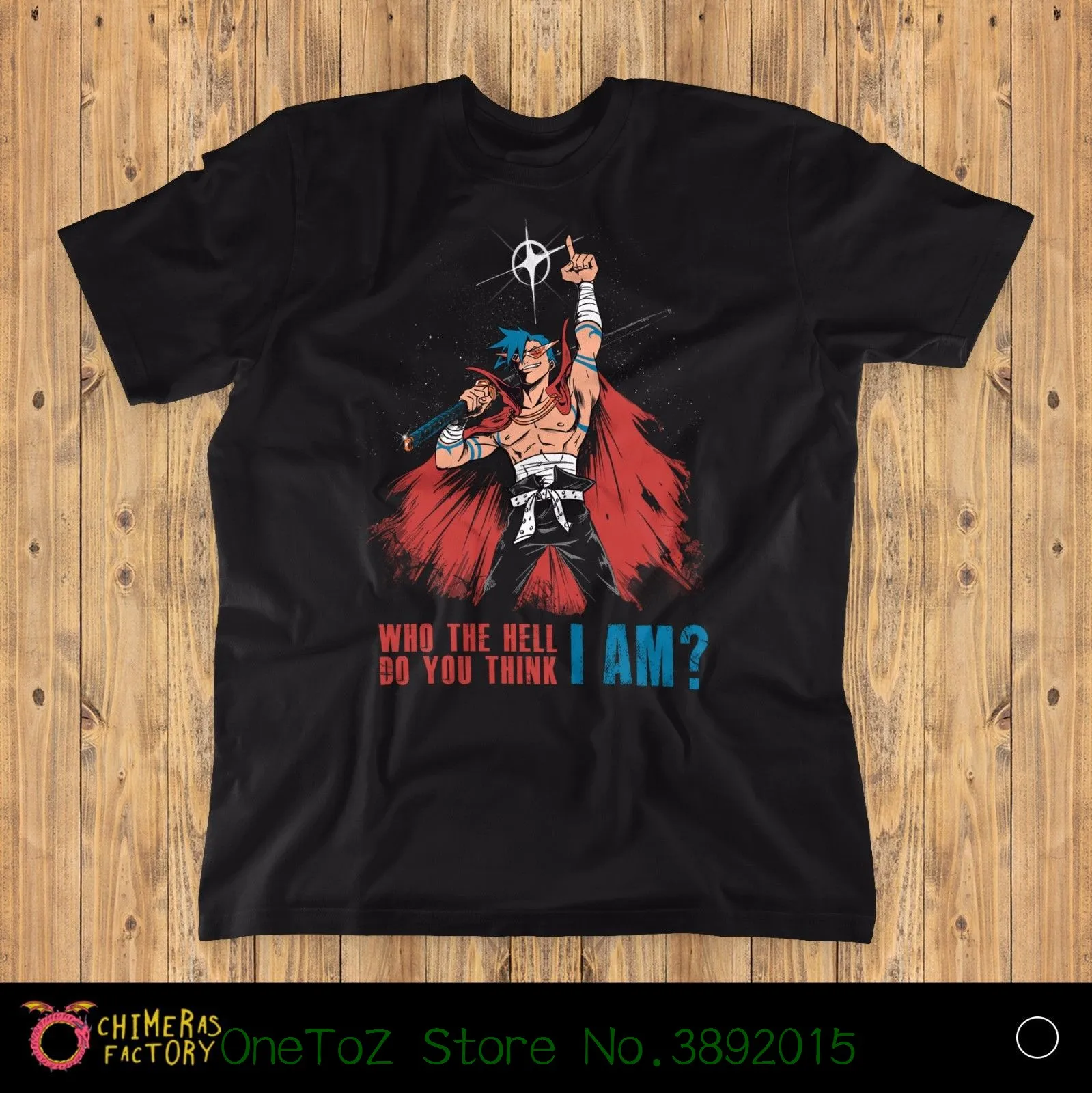 Стиль короткий рукав принт футболка KAMINA унисекс | Gurren Lagann Simon Йоко аниме манга