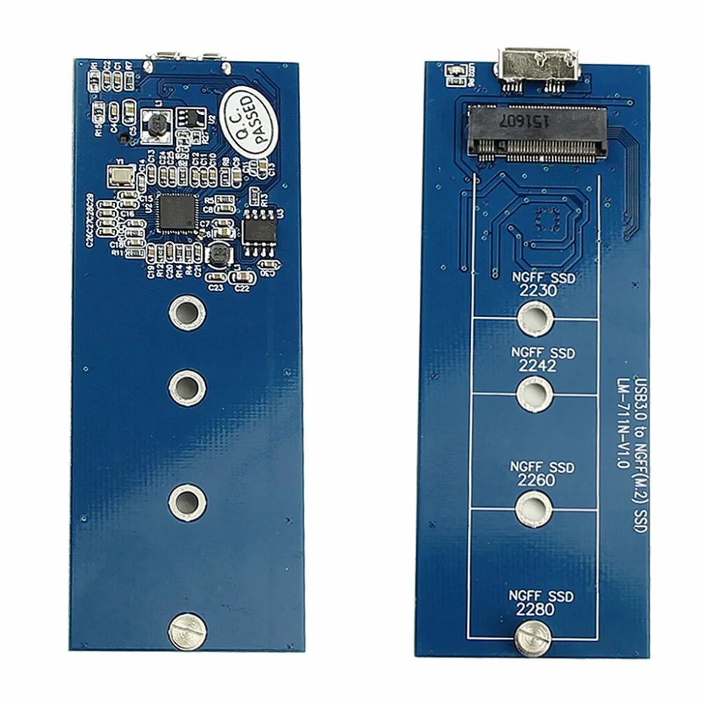 USB 3,0 M.2 NGFF B Ключ SSD адаптера внешний корпус крышки коробки 3 цвета