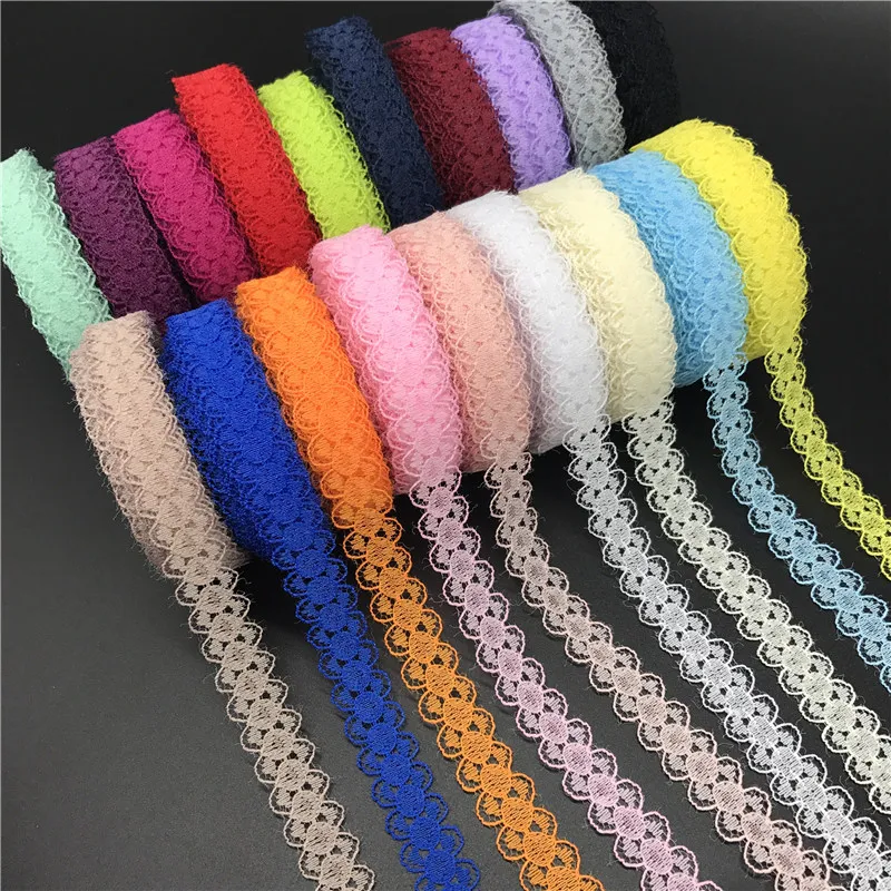5 Yards lot Stretch Floral Embroidered Lace Fabric Trims Elastic Sewing Ribbon Trims 5 7//8 Wide 16 Colors for selection Coffe