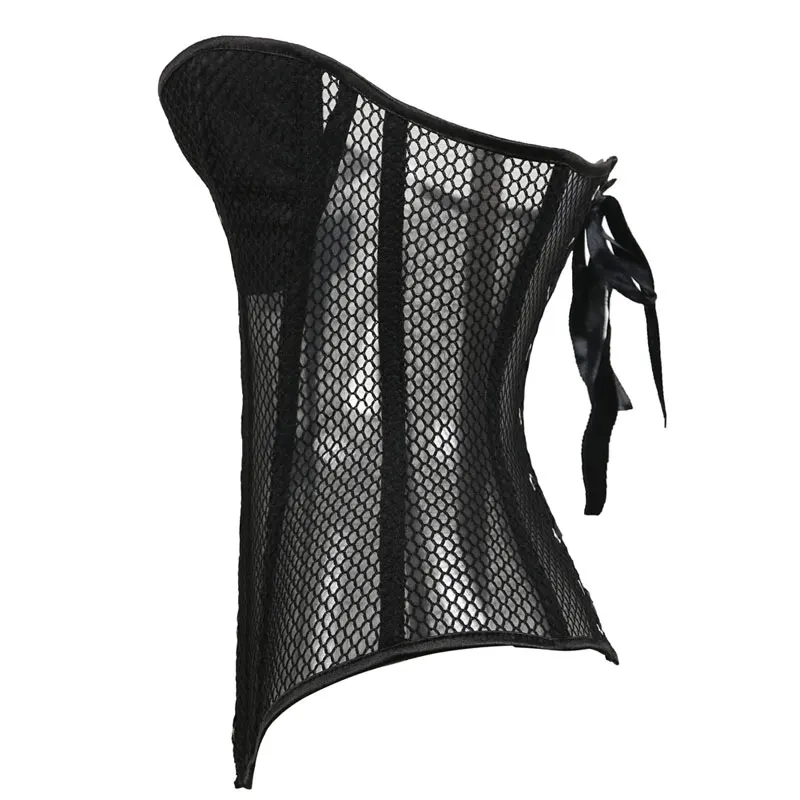 Сексуальный черный бюстье, сетчатый эластичный корсет для женщин, сетчатый корсет, Корректирующее белье для тела w3435
