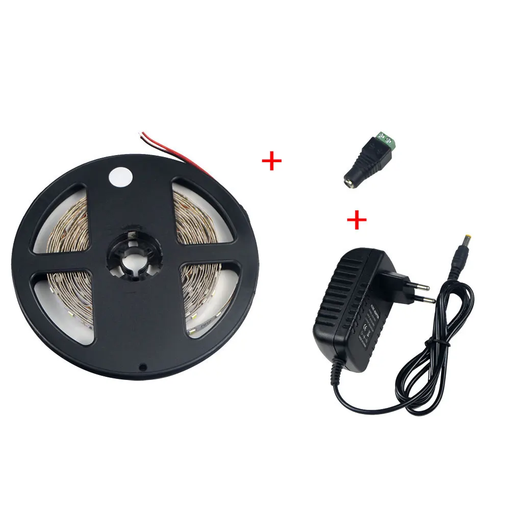 

5M 300 led strip White/Warm white/Red/Blue/Green LED Strip light String Ribbon 2835SMD Tape+3A power For indoor home Decorative