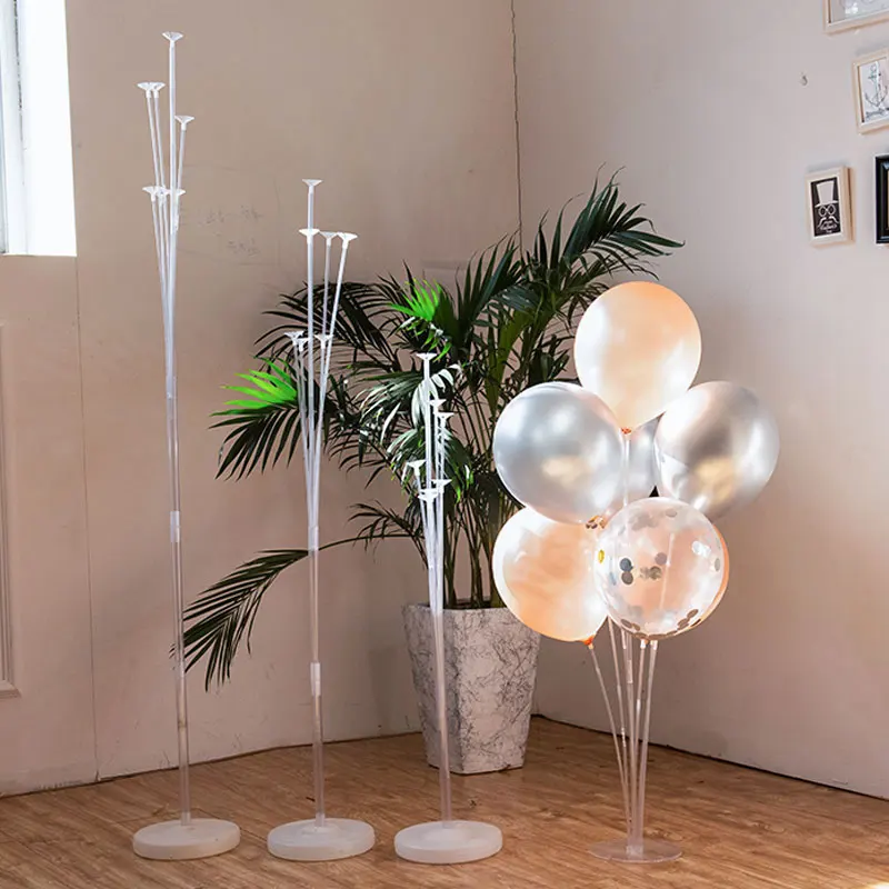 7 Tubes 70cm Height Balloon Stand for Birthday Party Decorations Kids Baby Shower Balons Wedding Decoration Christmas New Year