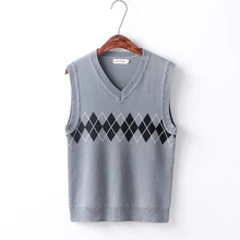 Вертикальный, горизонтальный Алмазный Форма 2 цвета серый свитер простая одежда легкий пуловер