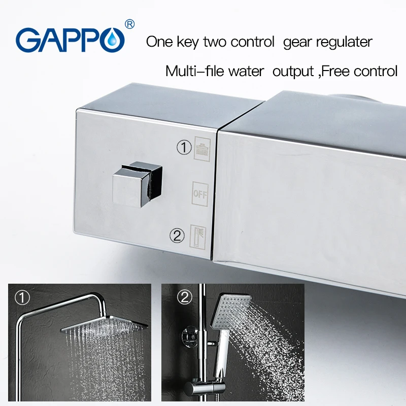 GAPPO shower faucets thermostatic rainfall shower