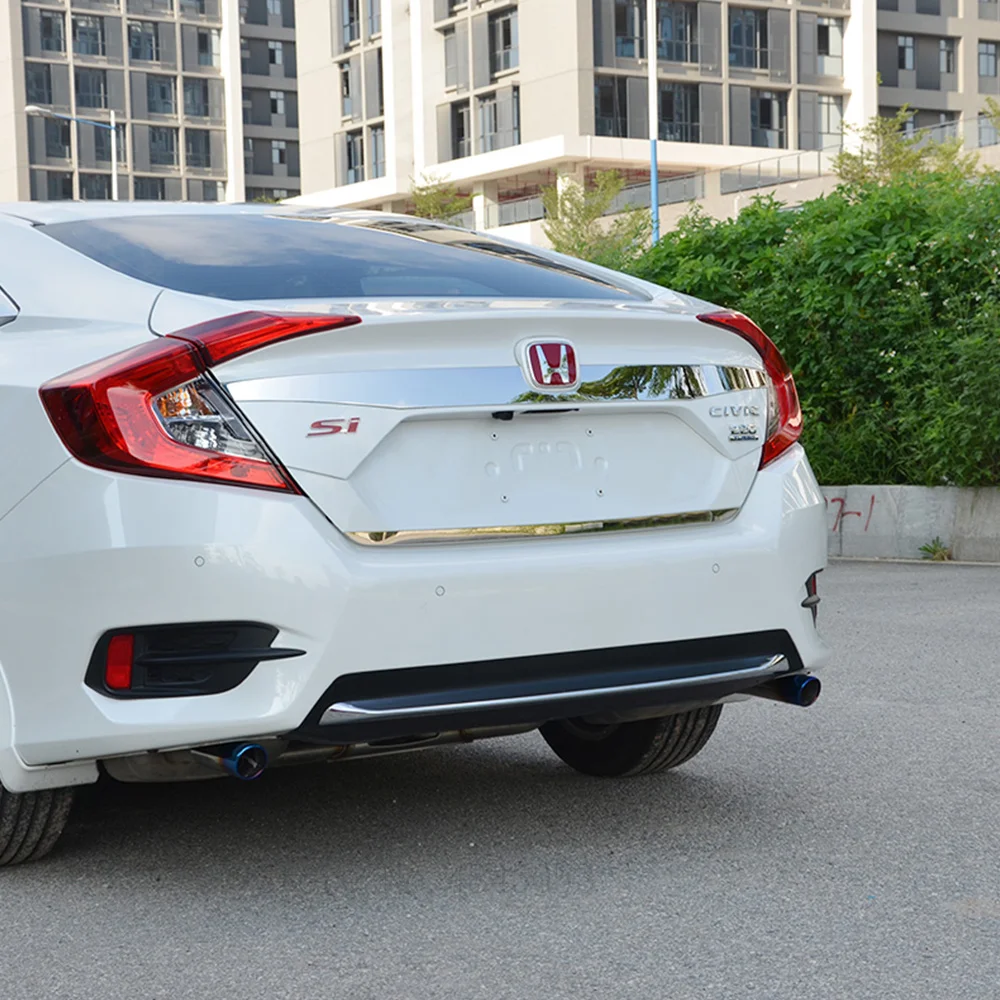Для Honda Civic 2016 2017 2018 Серебристая Задняя Крышка багажника из нержавеющей стали