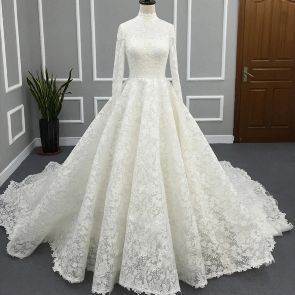 

Muslim Lace Wedding Dress Long Sleeve Vestido De Noiva Renda 2019 New Special High Neck Bridal Gowns Alibaba Online Shopping