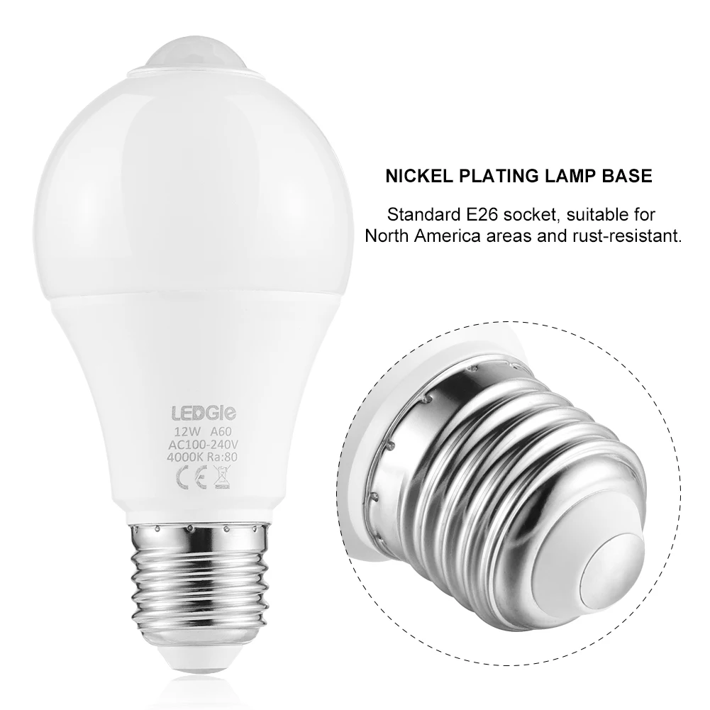 Lâmpadas Led e Tubos ledgle inteligente pir sensor de Comprimento : 60*115mm