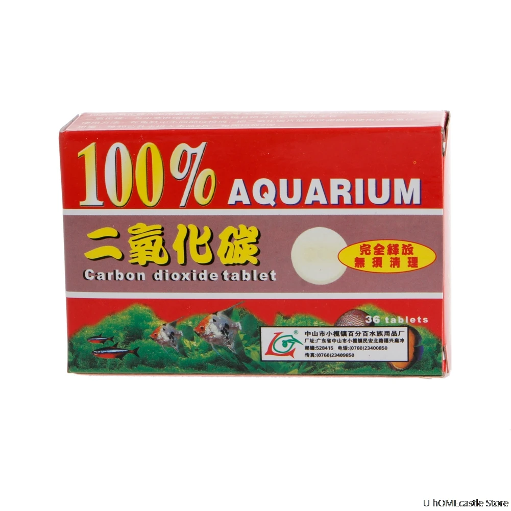 36 шт. CO2 углекислого газа таблетки для растений аквариума аквариум диффузор растений Прямая поставка