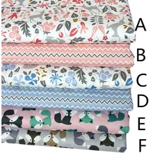 160 см x 50 см лиса Олень Цветочный розовый Детская хлопчатобумажная ткань детская детское постельное белье хлопок лоскутное полотно Tecidos квилтинга швейная ткани