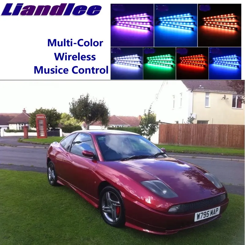 LiandLee Car Glow Interior Floor Decorative Atmosphere Seats Accent Ambient Neon light For Fiat Coupe