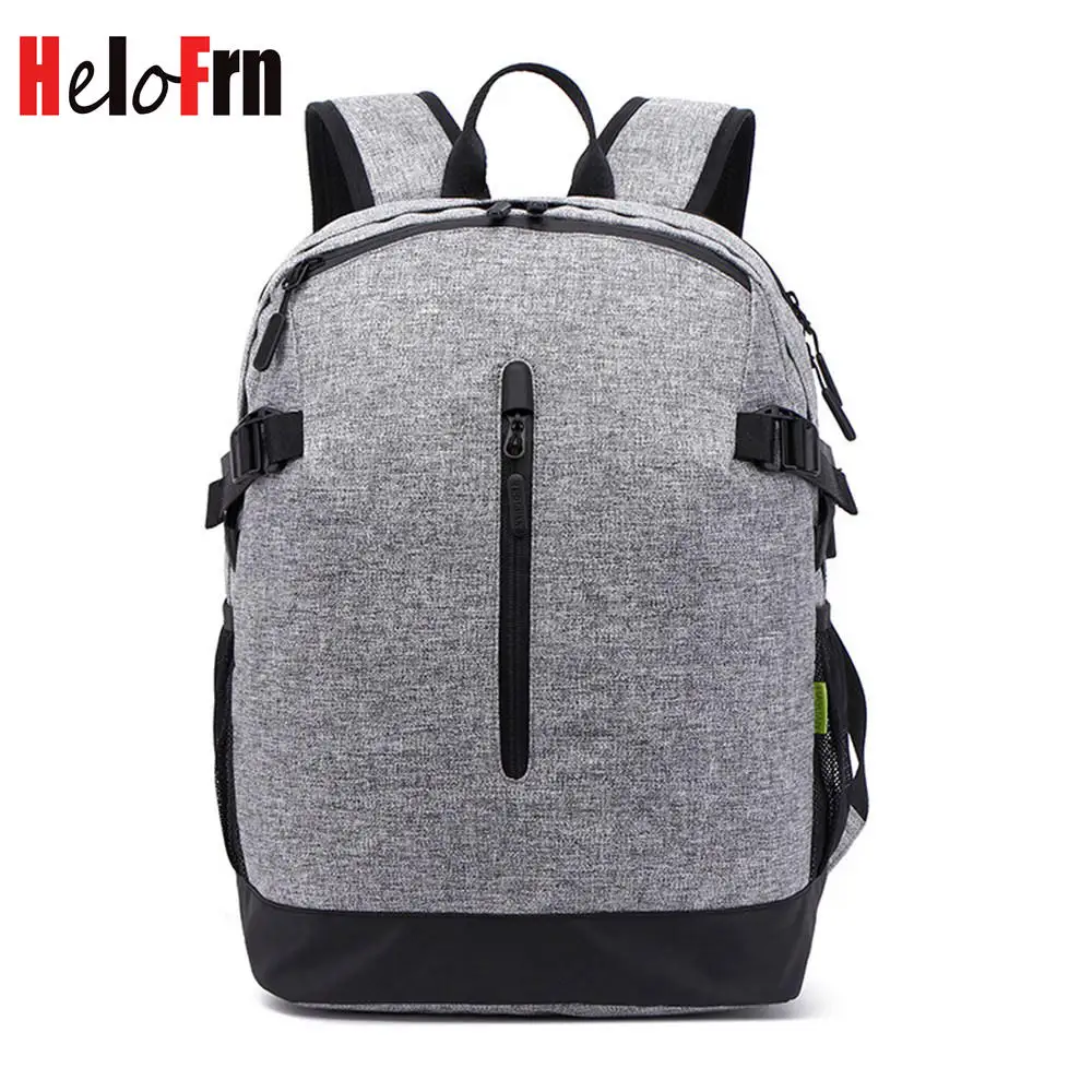 

HeloFrn Canvas Backpack Men Laptop Bag USB Charging Backpack Male Teenager Boy Waterproof Travel Mochila Large Capacity