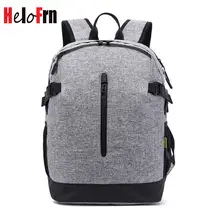 HeloFrn Canvas Backpack Men Laptop Bag USB Charging Backpack Male Teenager Boy Waterproof Travel Mochila Large Capacity