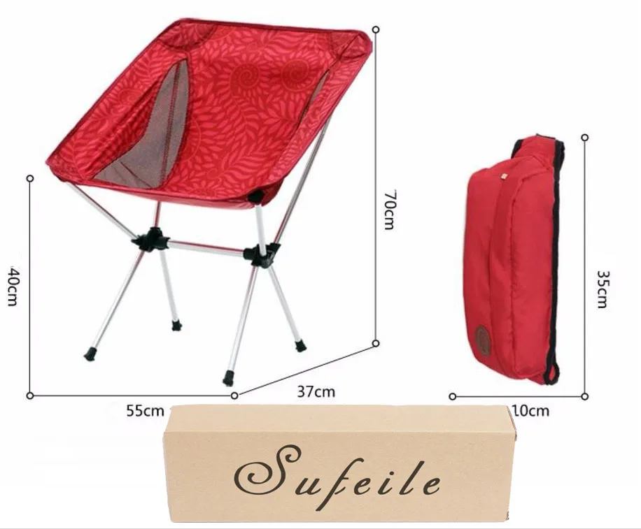 Портативный светильник, складной стул для кемпинга, стул для рыбалки, фестиваля, пикника, барбекю, пляжного кресла S31D5