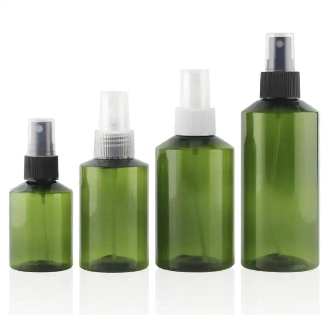 

10pcs/lot 50ml 100ml 150ml 200ml Plastic Dark Green Empty spray Bottles Light Avoiding Bottle