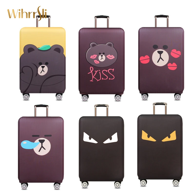 

Travel accessories Luggage cover Suitcase protection baggage dust cover Trunk set Trolley case Elasticity Cute bear animal Cover