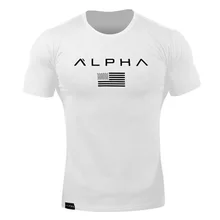 Летний тренд для бега для взрослых мужчин с коротким рукавом Круглый вырез тренировка фитнес тело сжатие стрейч Повседневная футболка