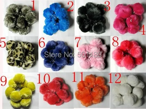 

Free shipping yellow color fake fur ball for phones synthetic fur ball