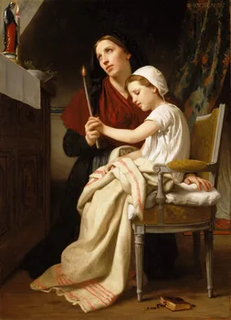 

Handmade Oil painting reproduction An Offering of Thanks by William Bouguereau