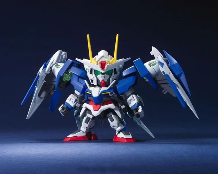 

Hot 2in1 uper Deformed Mobile Suit Gundam 00 RAISER GN-0000 GNR-010 0 SD fighter 00R Assembly model toys collection for gifts