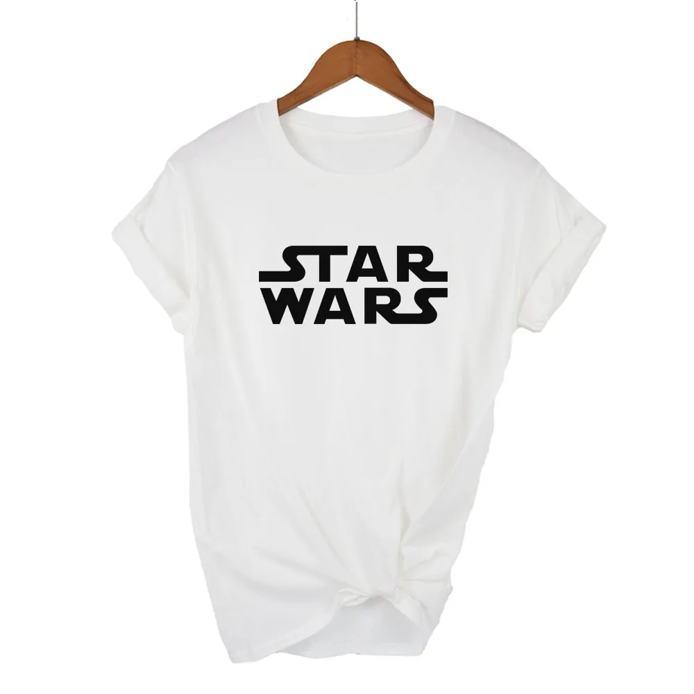 

Top quality Cotton STAR WARS print women T shirt Pink white red casual o-neck women T-shirt 2018 new design woman tee shirts