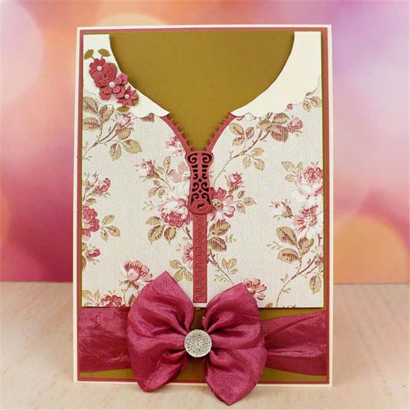 

Naifumodo Zip Cloth Metal Cutting Dies for Scrapbooking New 2019 Craft Die Cuts Card Making New 2019 Embossing DIY