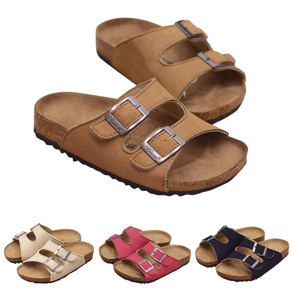 

Children Cork Slippers Fashion Summer Boys Sandals Casual Kids Leather Shoes Beach Shoes For Girl Boys Cork Slipper P25