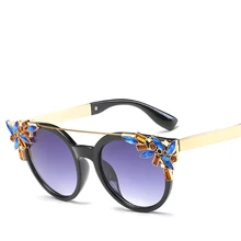 YAYA Moda La Decoración Del Diamante gafas de Sol de Marco Las Mujeres Diseñador de la Marca de Personalidad Gafas de Sol Gafas De Sol Mujer
