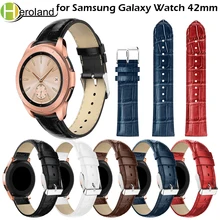 Новая мода для samsung Galaxy Watch 42 мм, Смарт-часы, браслет на запястье, крокодиловый ремень, ловушка 20 мм, сменные Ремешки для наручных часов