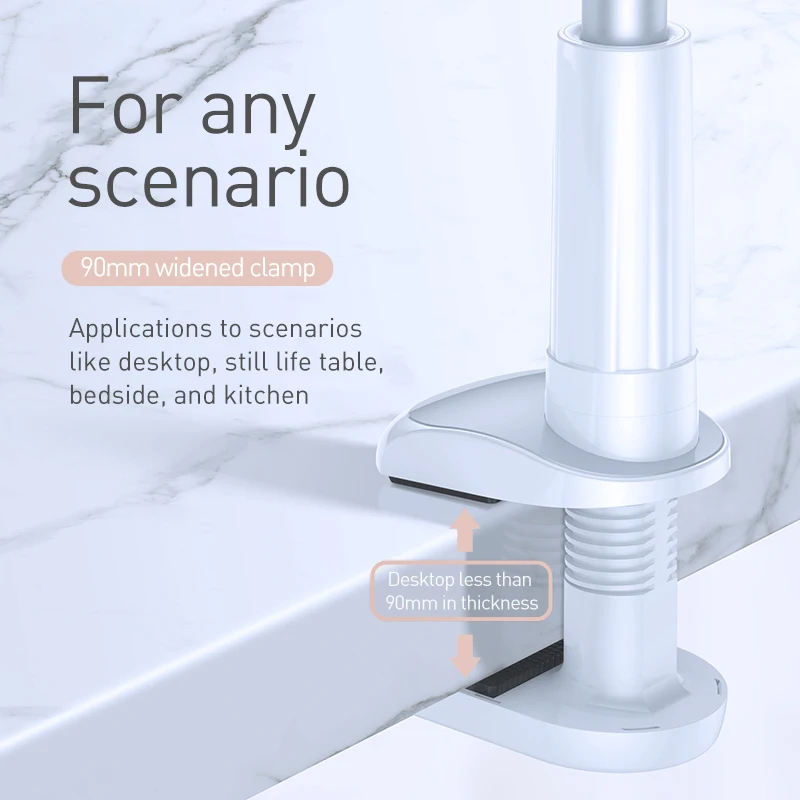 Baseus 360 Rotating Flexible Long Arm Lazy Phone Holder For iPhone Xiaomi Adjustable Desktop Bed Ta