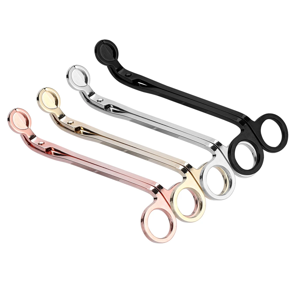 

1Pcs Fashion Stainless Steel Candle Heart Clip Wick Trimmer Safety Rounded Tips Plating Scissor Scissors Tool