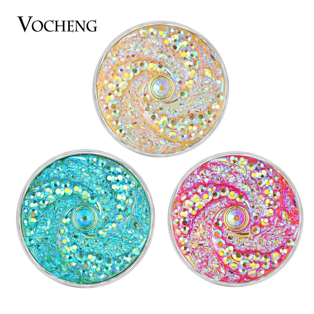 

Vocheng Snap Charms 18mm 6 Colors Acrylic Button Trendy Interchangeable Jewelry Vn-717