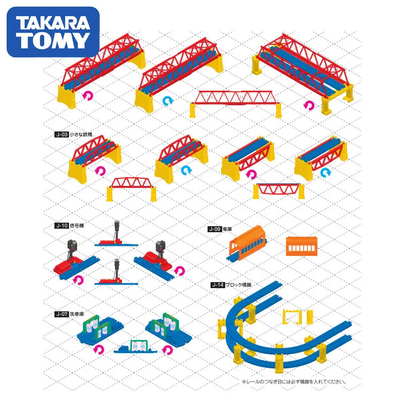 Пластиковая рельсовая трасса Takara Tomy Plarail аксессуары для рельсов