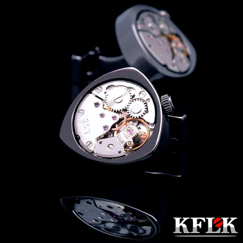 KFLK 2020 ювелирные изделия запонки для рубашки мужчин брендовые черные часы часов