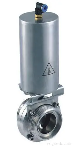 

SS316L 11/4" Sanitary Pneumatic Male Ends Butterfly Valve Hygienic Valve