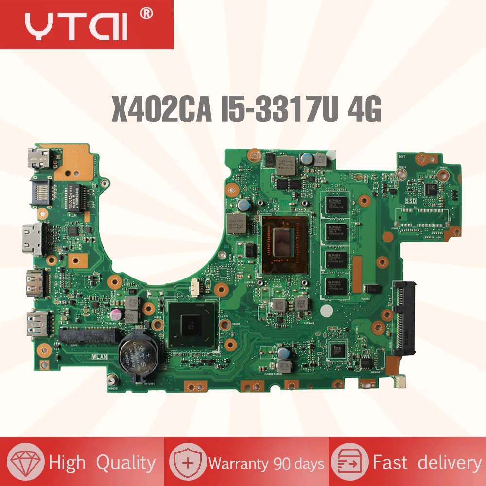 YTAI X402CA X502CA I5 3317U Mianboard for ASUS X402CA X502CA font b Laptop b font Motherboard