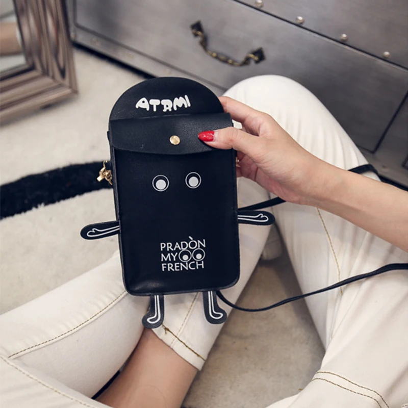 

Women Mini Shoulder Bag Robot Cellephone Bags PU Leather Bag For Girl Female Bolsas De Marca Fashion Crossbody Bags 878861