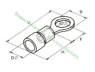 RV1.25-3 RV1.25-3 Красное Кольцо Изолированный Провод Разъем Электрическая Обжимной вывод Провода Соединительный Кабель 100 ШТ. RV1-3 RV