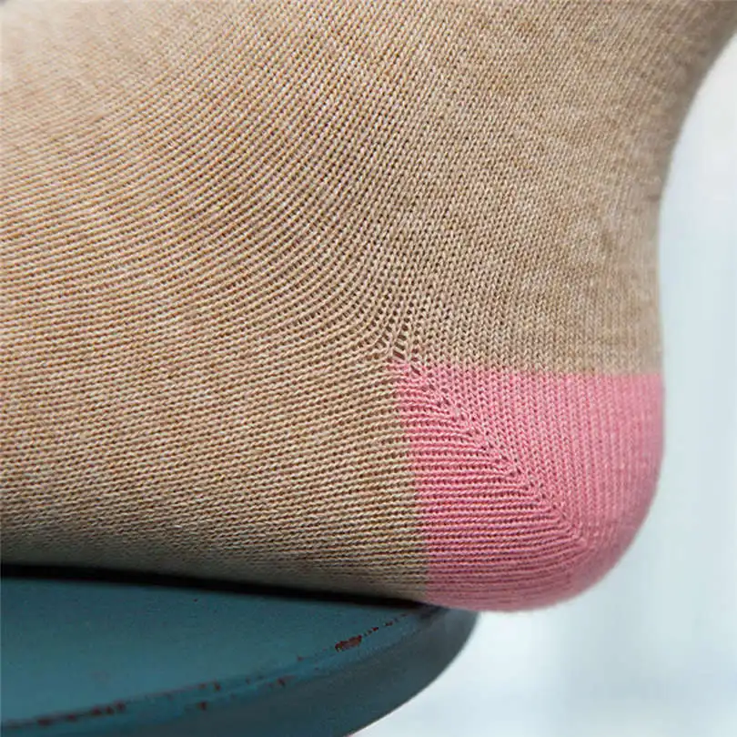 New Fashion Winter Women Girls Casual Daily Print Multicolor Mid Tube Toe Socks Five Finger Sock Cotton  Socks #4F03 (8)
