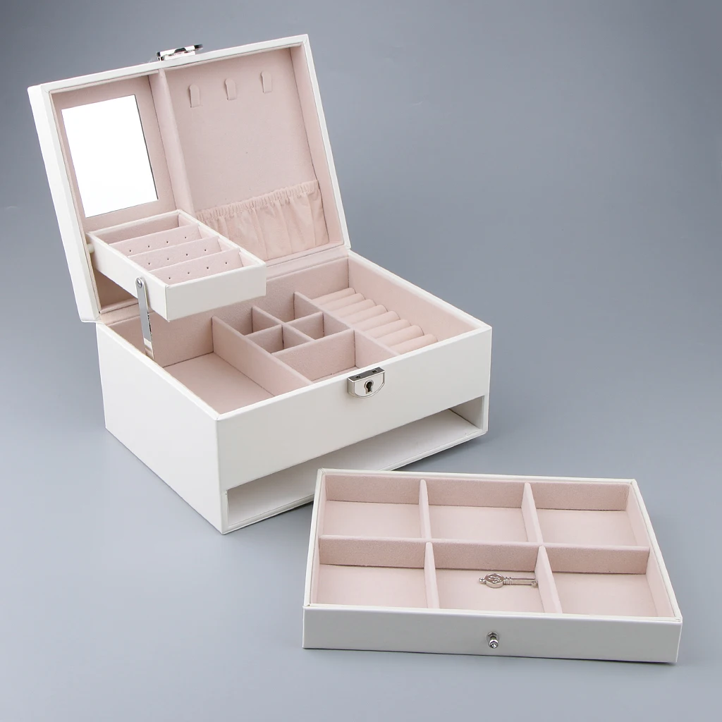 Ring Box Personalized Moden Engagement Wedding Leather Jewelry Storage Box