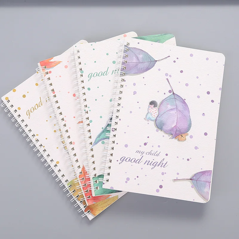 

4 Pc A5 Spiral Notebook Notepad Student Cute Cartoon Creative Stationery