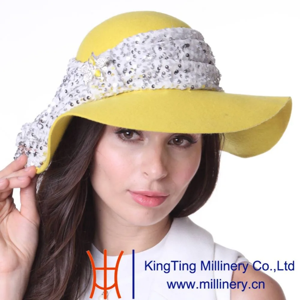 Free Shipping June's Young Women Hats Felt Hats 100 Wool Wide Brim