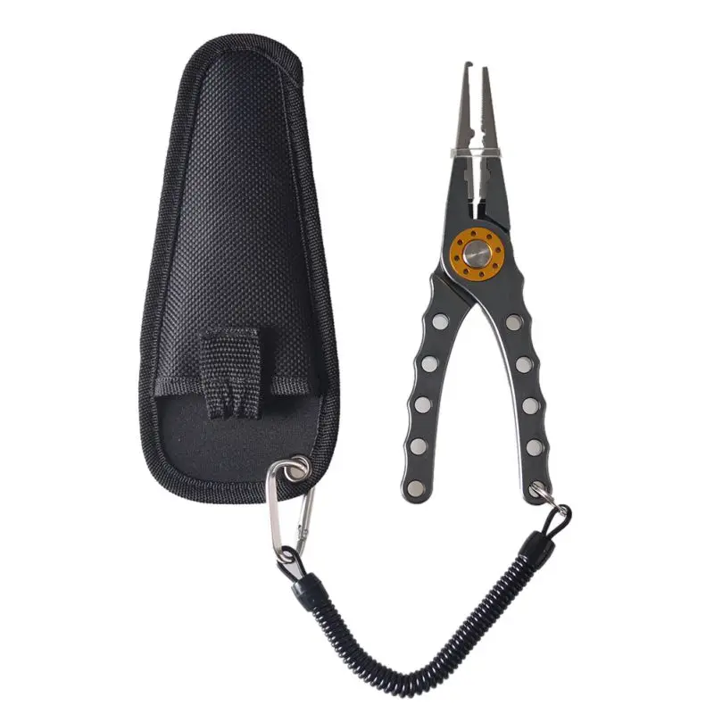 

Stainless Steel Pliers Scissors Fishing Line Cutter Remove the hook Equipment Multi-function Fishing Tool