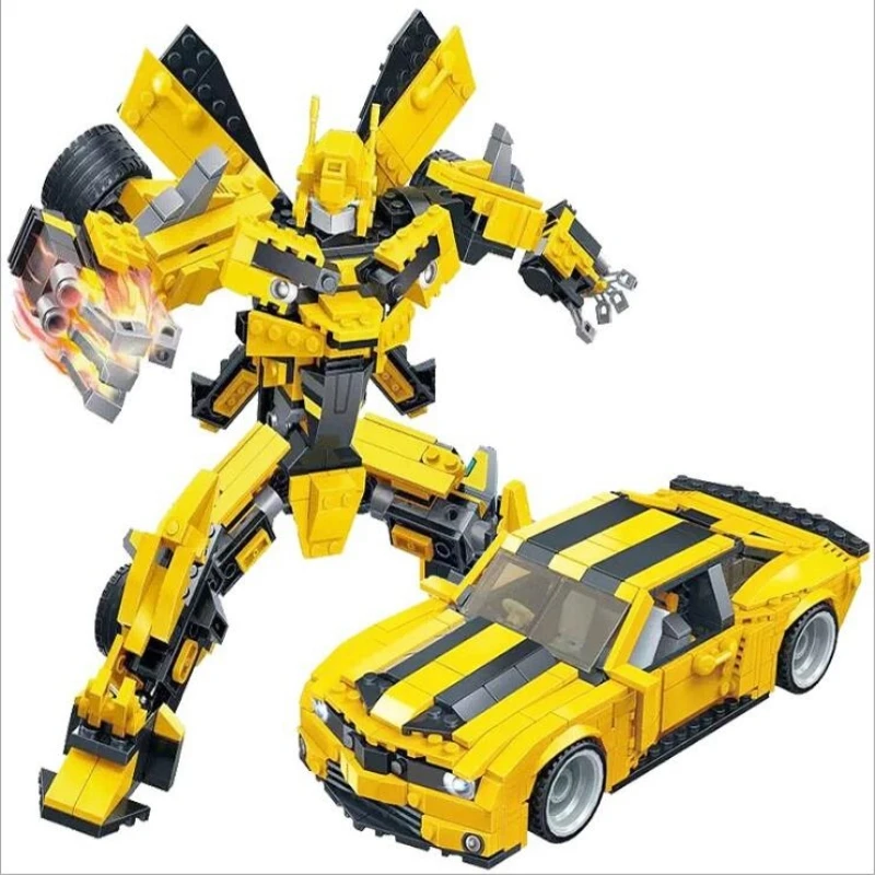 DIY Compatible with Legoings 2 In 1 Transformation Series Robot Vehicle Sport car  Building Blocks Kit Toys Kids