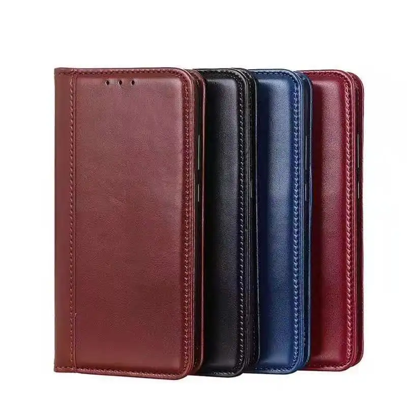 

Luxury Business Style Genuine Real Leather Case for Samsung Galaxy S8 S9 S10 Plus Case Flip Wallet Card for Samsung Note 9 8