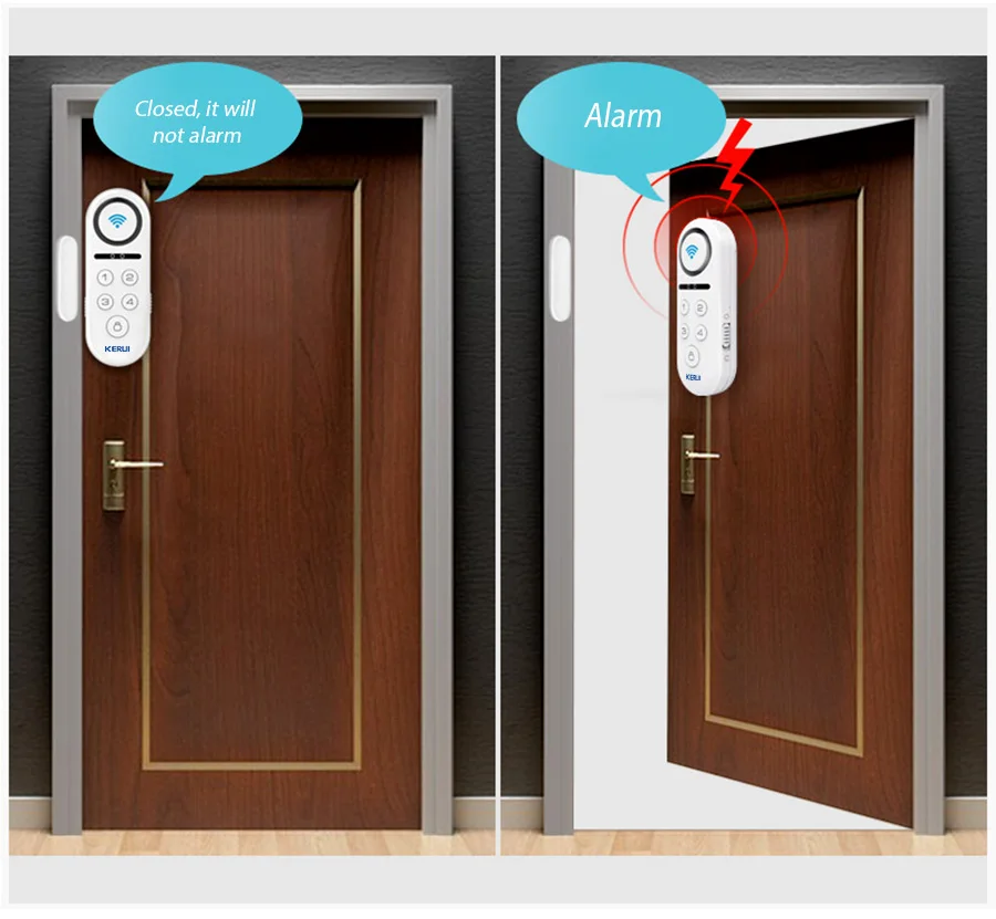 KERUI wifi система дверной сигнализации приложение управление домашней охранной сигнализации 120дБ датчик окна пароль требуется система