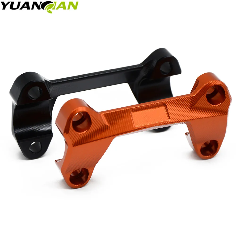 High Quality Motorcycle CNC Aluminum Handlebar Risers Top Cover Clamp Fit For Dirt Bike KTM DUKE 390 200 125 orange black