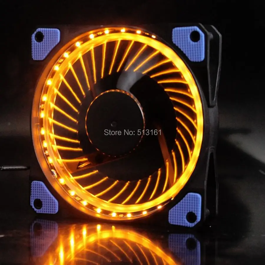 Yellow LED Case Fans 120MM 2