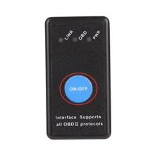 Novo mini v1.5 elm327 bluetooth 4.0 obd2 obdii código do carro scanner interruptor para android ios windows com chip pici8f25k80